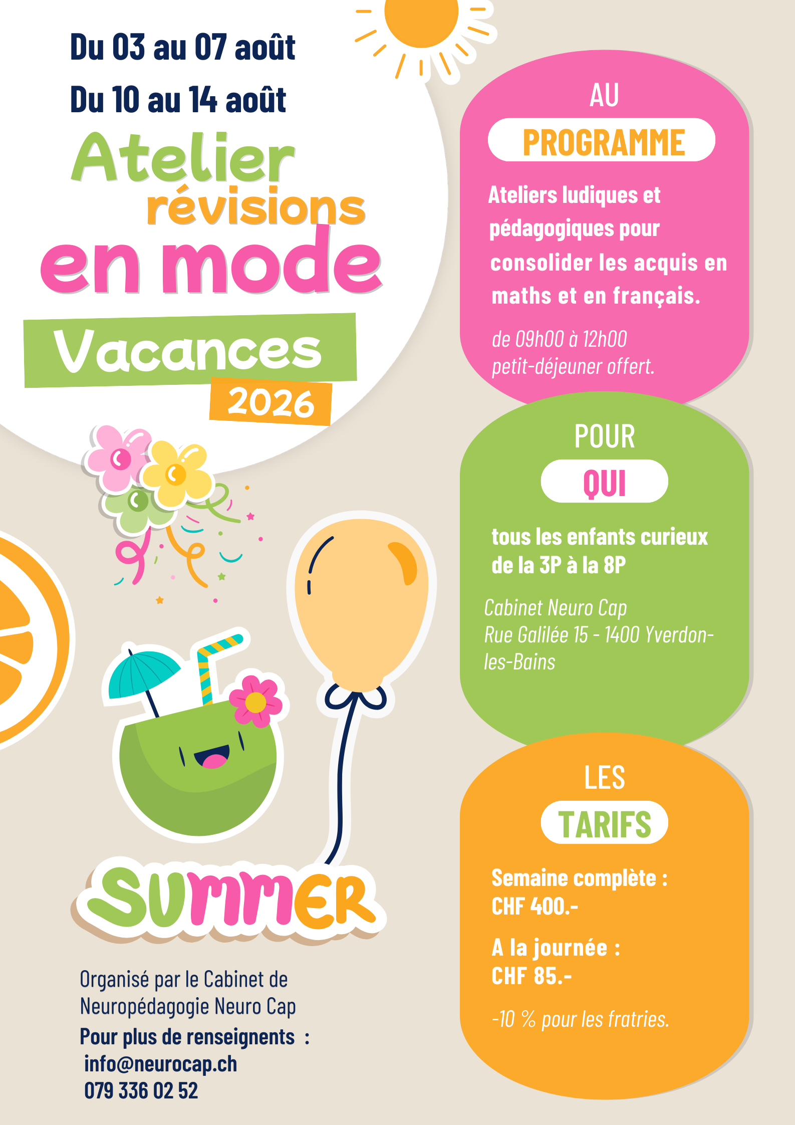 Atelier été 2026